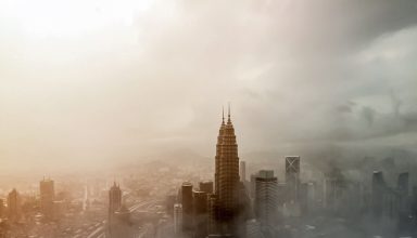 Skyscraper City Building Fog Tower Wallpaper