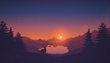 Lakeview Sunset 4k Wallpaper