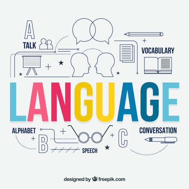دانلود وکتور Languages concept with flat design