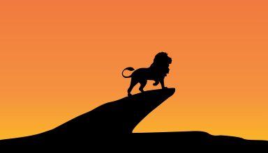 Lion King Silhouette Minimal Wallpaper