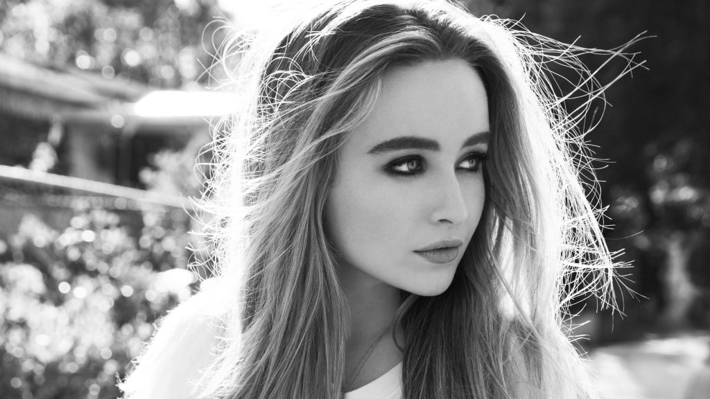 Sabrina Carpenter Monochrome 4k Wallpaper